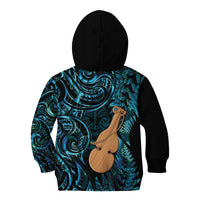 Kotiate New Zealand Kid Hoodie Maori Weapon Paua Shell Haka Fern