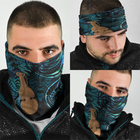 Kotiate New Zealand Neck Gaiter Maori Weapon Paua Shell Haka Fern