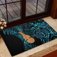 Kotiate New Zealand Rubber Doormat Maori Weapon Paua Shell Haka Fern