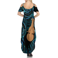 Kotiate New Zealand Summer Maxi Dress Maori Weapon Paua Shell Haka Fern LT14 - Polynesian Pride