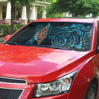 Maripi New Zealand Auto Sun Shade Maori Weapon Paua Shell Haka Fern