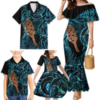 Maripi New Zealand Family Matching Mermaid Dress and Hawaiian Shirt Maori Weapon Paua Shell Haka Fern LT14 - Polynesian Pride