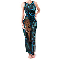 Maripi New Zealand Family Matching Tank Maxi Dress and Hawaiian Shirt Maori Weapon Paua Shell Haka Fern