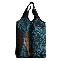 Maripi New Zealand Grocery Bag Maori Weapon Paua Shell Haka Fern