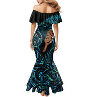 Maripi New Zealand Mermaid Dress Maori Weapon Paua Shell Haka Fern LT14 - Polynesian Pride