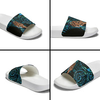 Maripi New Zealand Slide Sandals Maori Weapon Paua Shell Haka Fern