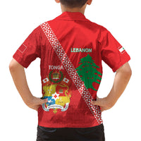 Tonga And Lebanon Kid Hawaiian Shirt 2026 Together Half Style LT14 - Polynesian Pride