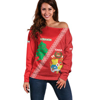 Tonga And Lebanon Off Shoulder Sweater 2026 Together Half Style