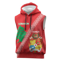 Tonga And Lebanon Sleeveless Hoodie 2026 Together Half Style
