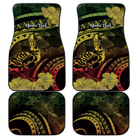 Personalised Hawaii Nene Goose Car Mats Hawaiian Map Hibiscus Polynesian Art - Reggae Gradient