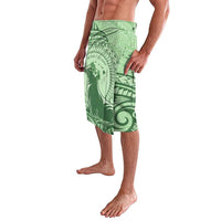 Personalised Hawaii Monk Seal Lavalava Polynesian Tattoo With Tropical Flowers - Green Pastel LT14 - Polynesian Pride