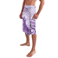 Personalised Hawaii Monk Seal Lavalava Polynesian Tattoo With Tropical Flowers - Purple Pastel LT14 - Polynesian Pride