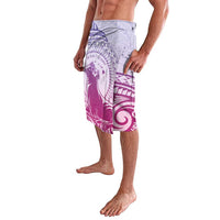 Personalised Hawaii Monk Seal Lavalava Polynesian Tattoo With Tropical Flowers - Purple Gradient LT14 - Polynesian Pride