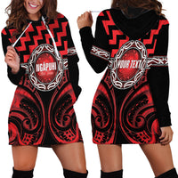 Aotearoa Ngapuhi Personalised Hoodie Dress Maori Iwi Poutama Puhoro Tattoo