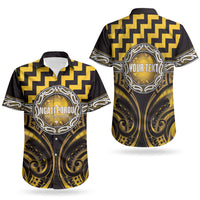 Aotearoa Ngati Porou Personalised Couples Matching Off Shoulder Short Dress and Hawaiian Shirt Maori Iwi Poutama Puhoro Tattoo