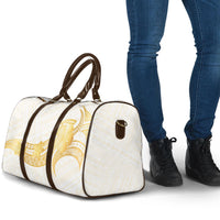 Polynesia White Sunday Travel Bag Polynesian Tattoo Plumeria Hibiscus Gold LT14 - Polynesian Pride