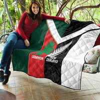 Rugby New Zealand and Lebanon Quilt All Black Cedars Together