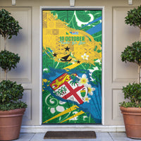 Malampa Fiji Day Door Cover 10 October Together We Grow Grunge Tapa Motifs