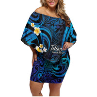 French Polynesia Tetiaroa Atoll Family Matching Off Shoulder Short Dress and Hawaiian Shirt Polynesian Curves Style