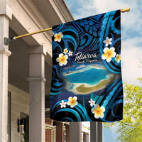 French Polynesia Tetiaroa Atoll Garden Flag Polynesian Curves Style LT14 House Flag Blue - Polynesian Pride