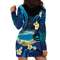 French Polynesia Tetiaroa Atoll Hoodie Dress Polynesian Curves Style LT14 - Polynesian Pride