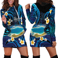 French Polynesia Tetiaroa Atoll Hoodie Dress Polynesian Curves Style LT14 - Polynesian Pride