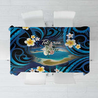 French Polynesia Tetiaroa Atoll Tablecloth Polynesian Curves Style LT14 Blue - Polynesian Pride