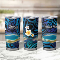 Personalised French Polynesia Tetiaroa Atoll Tumbler Cup Polynesian Curves Style LT14 - Polynesian Pride