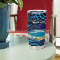 Personalised French Polynesia Tetiaroa Atoll Tumbler Cup Polynesian Curves Style LT14 - Polynesian Pride