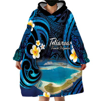 French Polynesia Tetiaroa Atoll Wearable Blanket Hoodie Polynesian Curves Style LT14 - Polynesian Pride