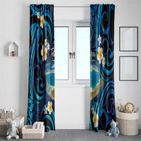 French Polynesia Tetiaroa Atoll Window Curtain Polynesian Curves Style LT14 - Polynesian Pride