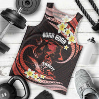 Personalised Tahiti Bora Bora Men Tank Top Manta Rays With Polynesian Plumeria LT14 - Polynesian Pride