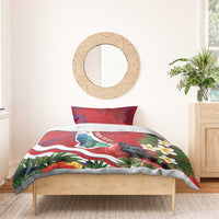 Personalised Kiribati Tarawa Atoll Bedding Set Frigate Bird With Map Tropical Style