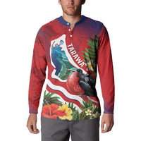 Personalised Kiribati Tarawa Atoll Button Sweatshirt Frigate Bird With Map Tropical Style LT14 - Polynesian Pride