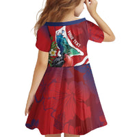 Personalised Kiribati Tarawa Atoll Family Matching Summer Maxi Dress and Hawaiian Shirt Frigate Bird With Map Tropical Style