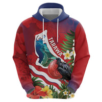 Personalised Kiribati Tarawa Atoll Hoodie Frigate Bird With Map Tropical Style LT14 - Polynesian Pride