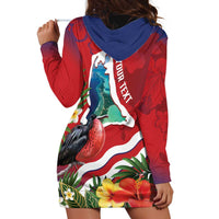 Personalised Kiribati Tarawa Atoll Hoodie Dress Frigate Bird With Map Tropical Style LT14 - Polynesian Pride