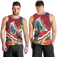 Personalised Kiribati Tarawa Atoll Men Tank Top Frigate Bird With Map Tropical Style LT14 - Polynesian Pride