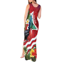 Personalised Kiribati Tarawa Atoll Tank Maxi Dress Frigate Bird With Map Tropical Style LT14 - Polynesian Pride