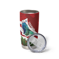 Personalised Kiribati Tarawa Atoll Tumbler Cup Frigate Bird With Map Tropical Style LT14 - Polynesian Pride