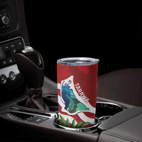 Personalised Kiribati Tarawa Atoll Tumbler Cup Frigate Bird With Map Tropical Style LT14 - Polynesian Pride