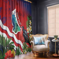 Personalised Kiribati Tarawa Atoll Window Curtain Frigate Bird With Map Tropical Style LT14 - Polynesian Pride