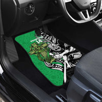 New Zealand and Ireland Rugby Custom Car Mats Maori Tiki Fern Irish Celtic Cross - Polynesian Pride