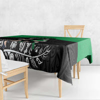 New Zealand and Ireland Rugby Tablecloth Chicago 2025 Go All Black Shamrocks - Polynesian Pride