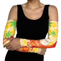 Aloha Hawaii Christmas Arm Sleeves Mele Kalikimaka Funny Santa Palaka Quilt Motifs - Polynesian Pride