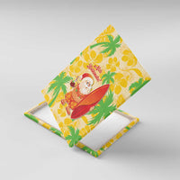 Aloha Hawaii Christmas Canvas Wall Art Mele Kalikimaka Funny Santa Palaka Quilt Motifs - Polynesian Pride