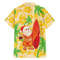 Aloha Hawaii Christmas Family Matching Off Shoulder Maxi Dress and Hawaiian Shirt Mele Kalikimaka Funny Santa Palaka Quilt Motifs - Polynesian Pride