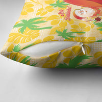 Aloha Hawaii Christmas Pillow Cover Mele Kalikimaka Funny Santa Palaka Quilt Motifs - Polynesian Pride