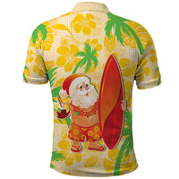 Aloha Hawaii Christmas Polo Shirt Mele Kalikimaka Funny Santa Palaka Quilt Motifs - Polynesian Pride