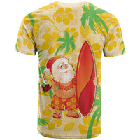 Aloha Hawaii Christmas T Shirt Mele Kalikimaka Funny Santa Palaka Quilt Motifs - Polynesian Pride